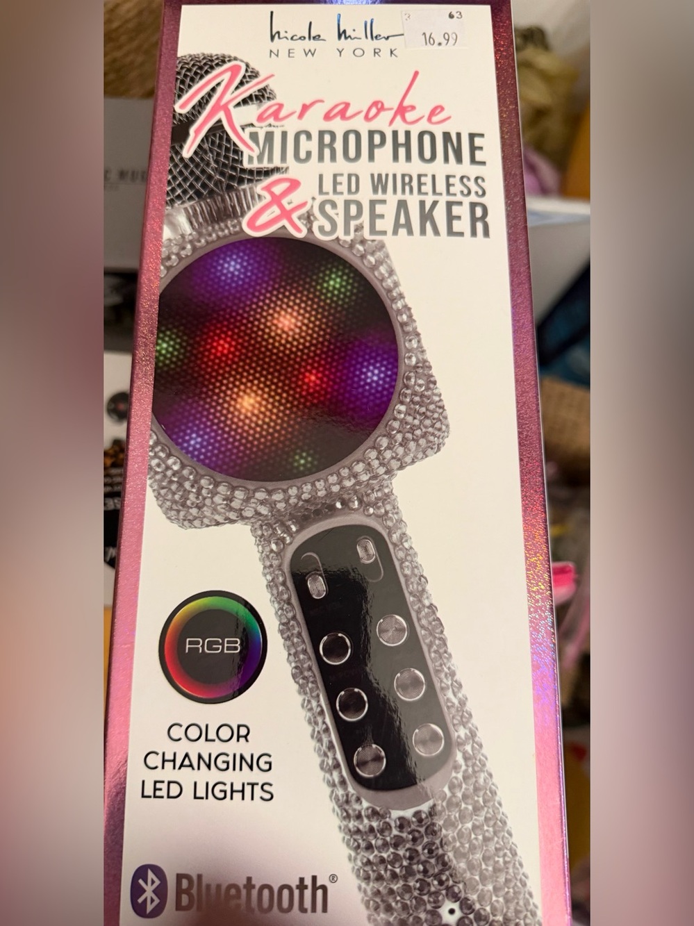 Nicole miller silver bling karaoke mic